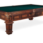 Beach-Linenfold-Oak-Pool-Table-Blue-Green-Felt-1