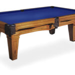 Beach-Santa-Ana-Oak-Pool-Table-Electric-Blue-Felt