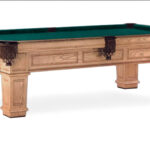 Golden-West-Highlander-Square-leg-Pool-Table-Blue-Green-Felt