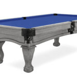 Imperial-Resolute-Silvermist-Ball-Claw-Legs-Pool-Table-Electric-Blue-Felt