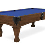 Imperial-Resolute-Whiskey-Ball-Claw-Legs-Pool-Table-Electric-Blue-Felt