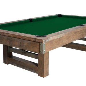 Nixon – 8 Foot Pool Table – “Bryant” – Weathered Natural – Metal Legs