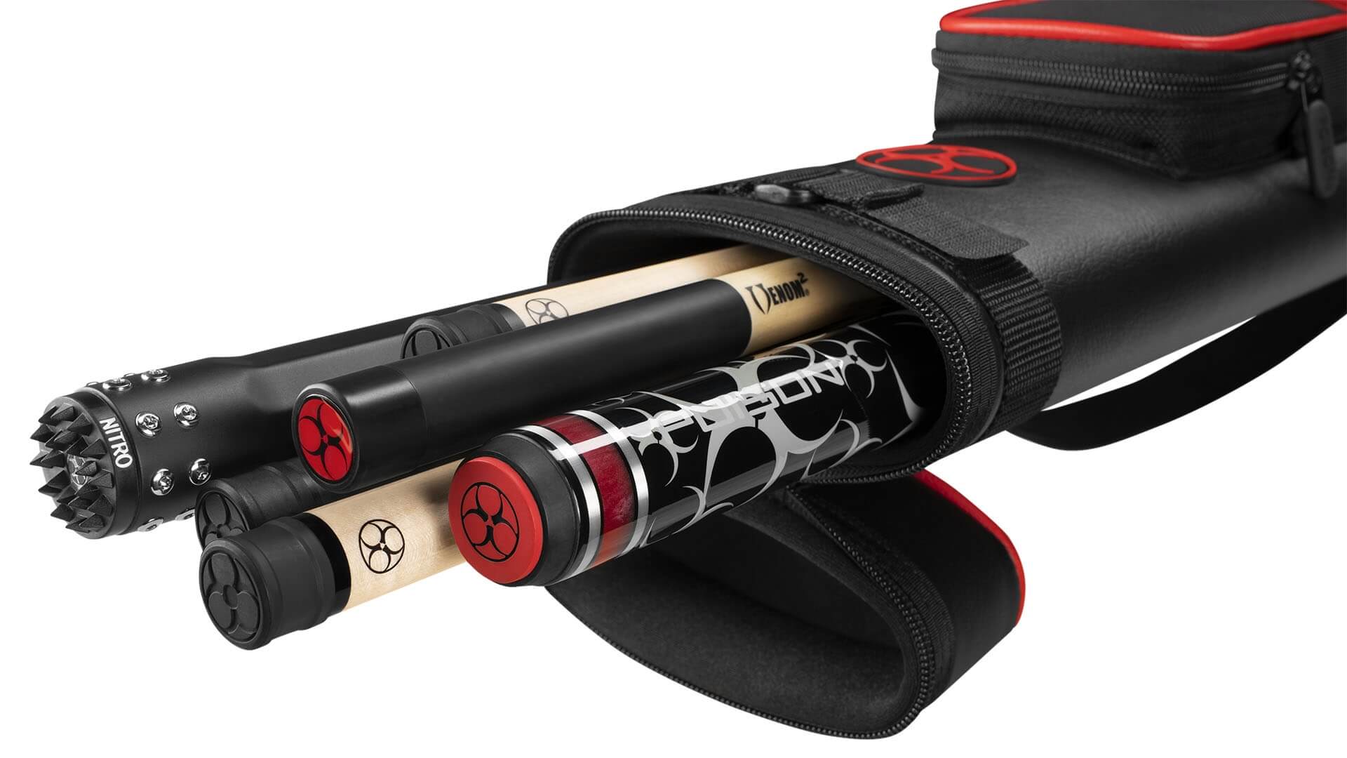 Poison Cue Case – “Armor” – Black Red – 2×4 Hard Case - Image 2