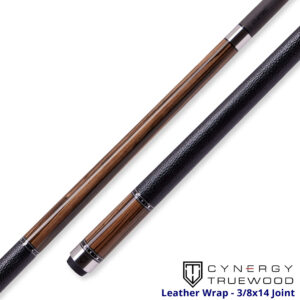 Cuetec Cynergy – Truewood Ebony II Pool Cue – Leather Wrap – 95-104LTW