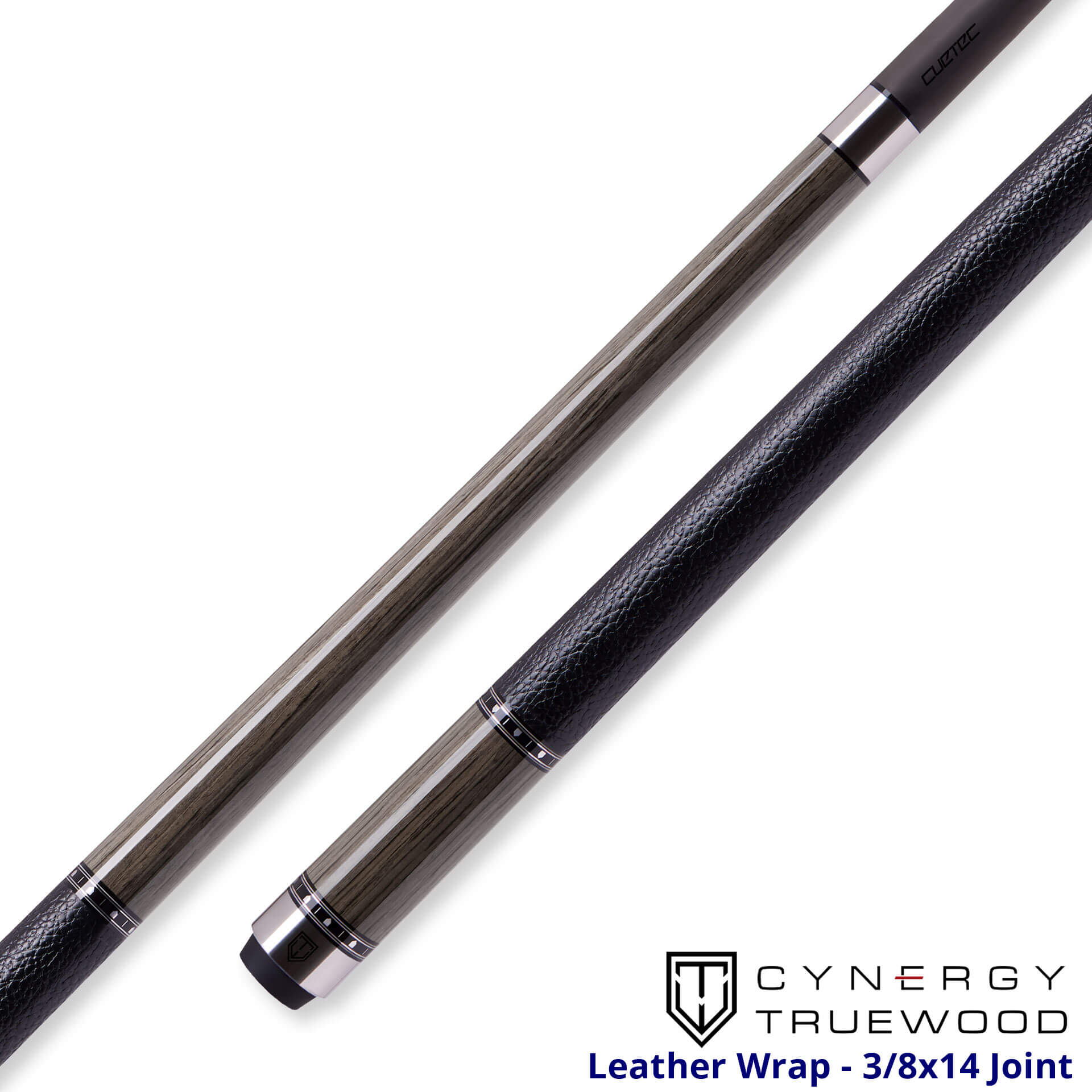 Cuetec Cynergy – Truewood Walnut II Pool Cue – Leather Wrap – 95-106LTW