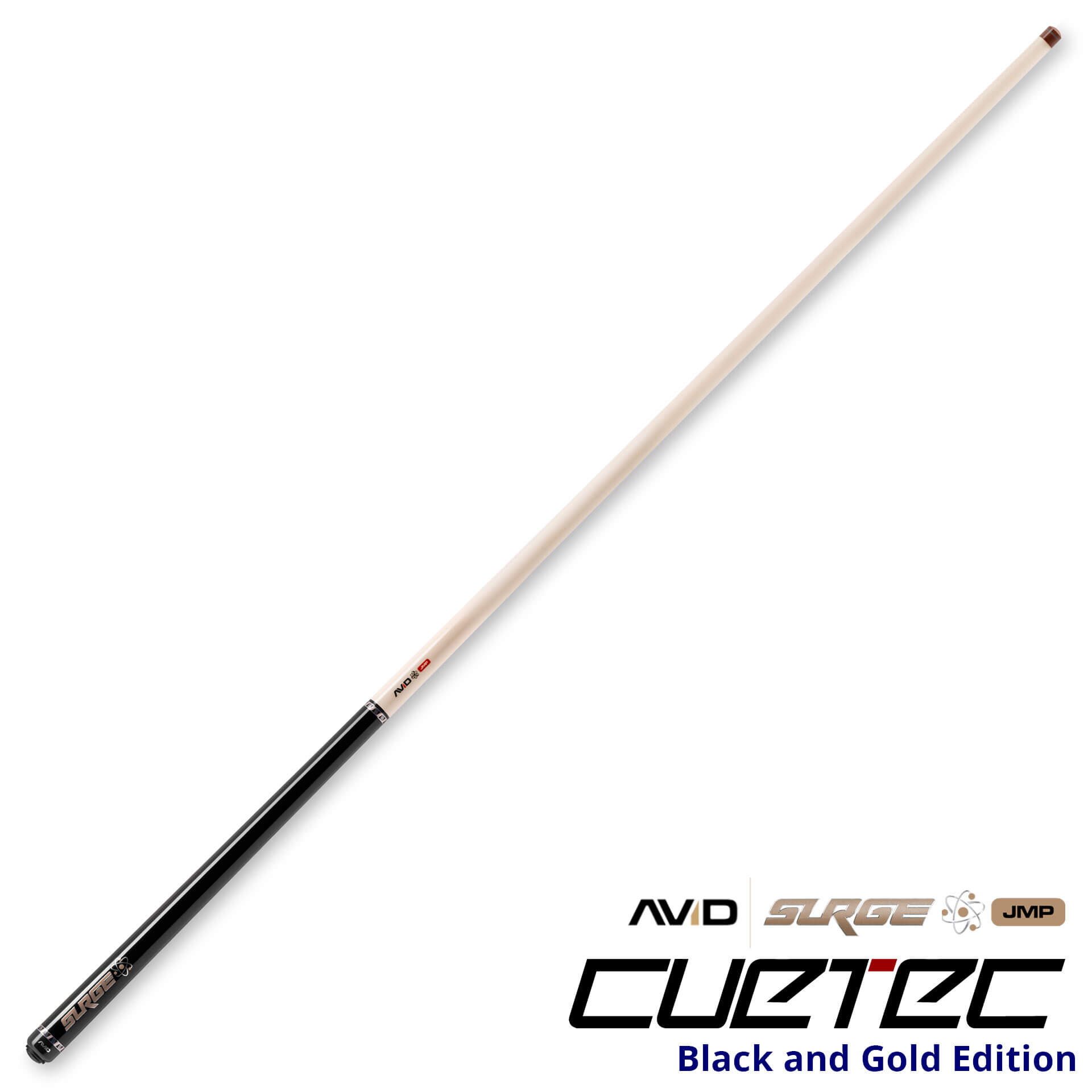 Cuetec – AVID Surge Jump Cue – Black and Gold - Image 2