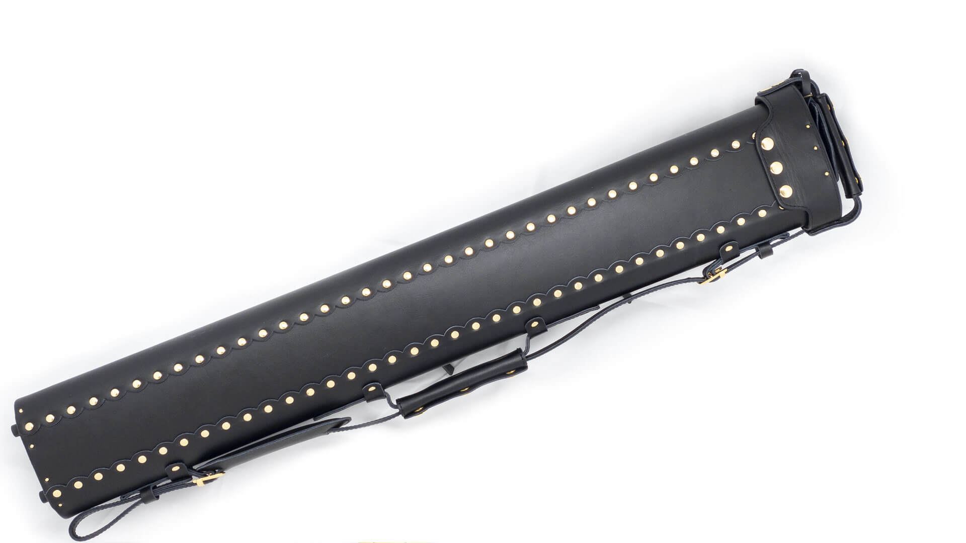 Leather Pool Cue Case – 2×4 Cowboy Dual Pockets – Hard Case - Image 3