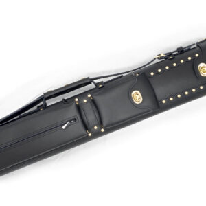 Leather Pool Cue Case – 3×5 Cowboy Dual Pockets – Hard Case