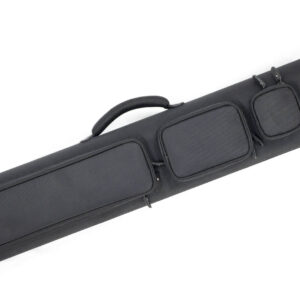 Pool Cue Case – 4×8 Black Nylon Three Pockets – Hard Case