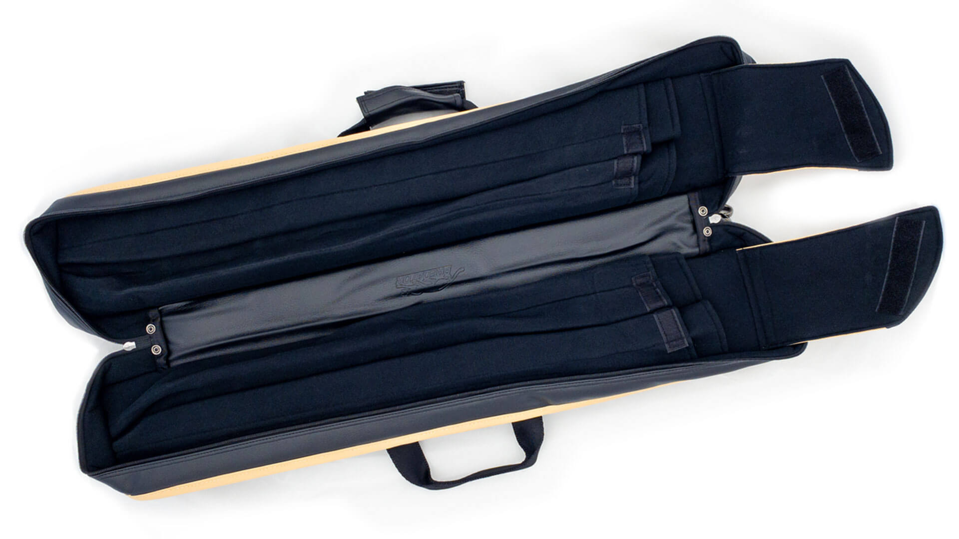 Predator Cue Case – “Roadline” – Beige Black – 4×8 Soft Case - Image 3
