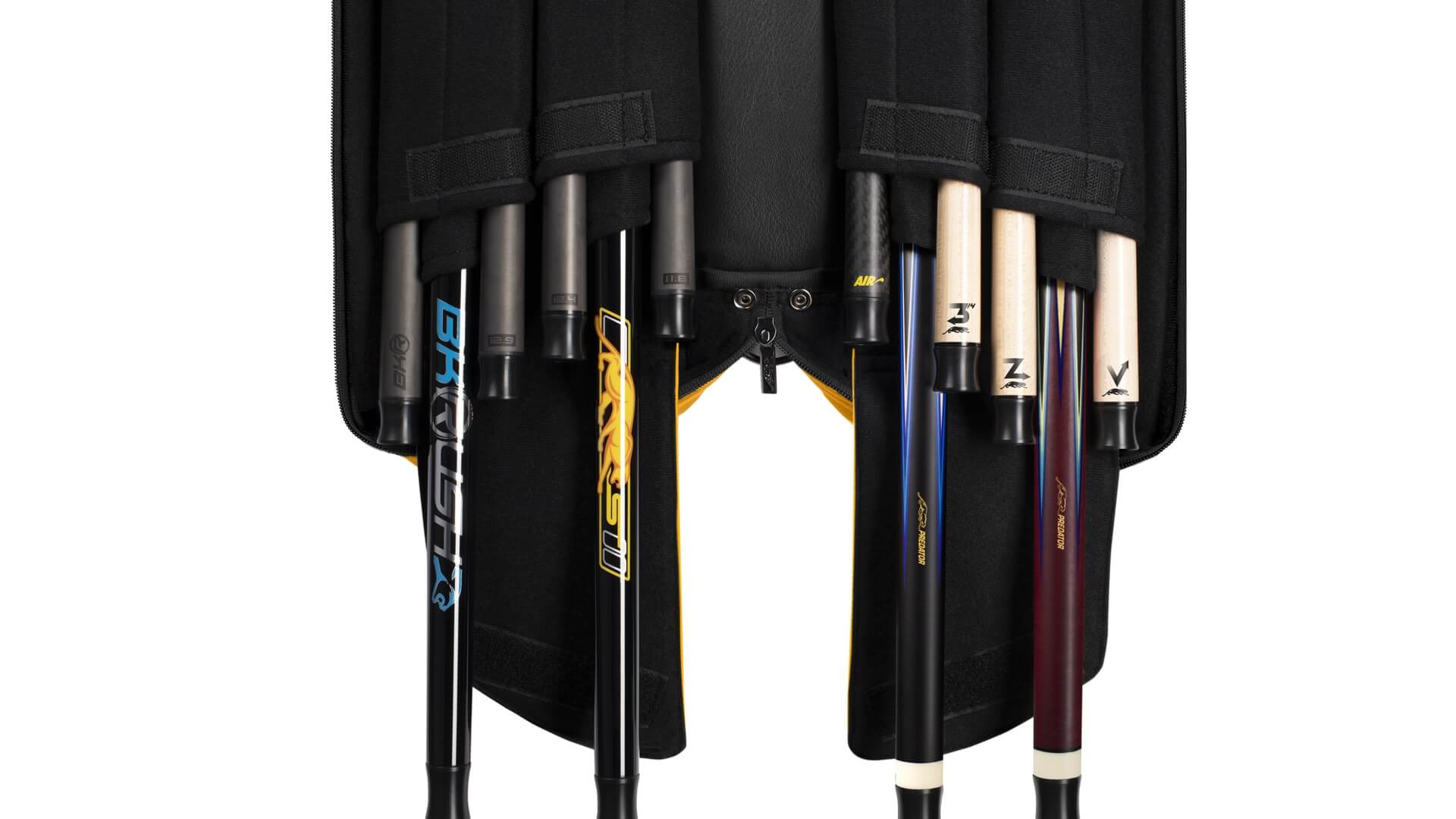 Predator Cue Case – “Roadline” – Black Yellow – 4×8 Soft Case - Image 2