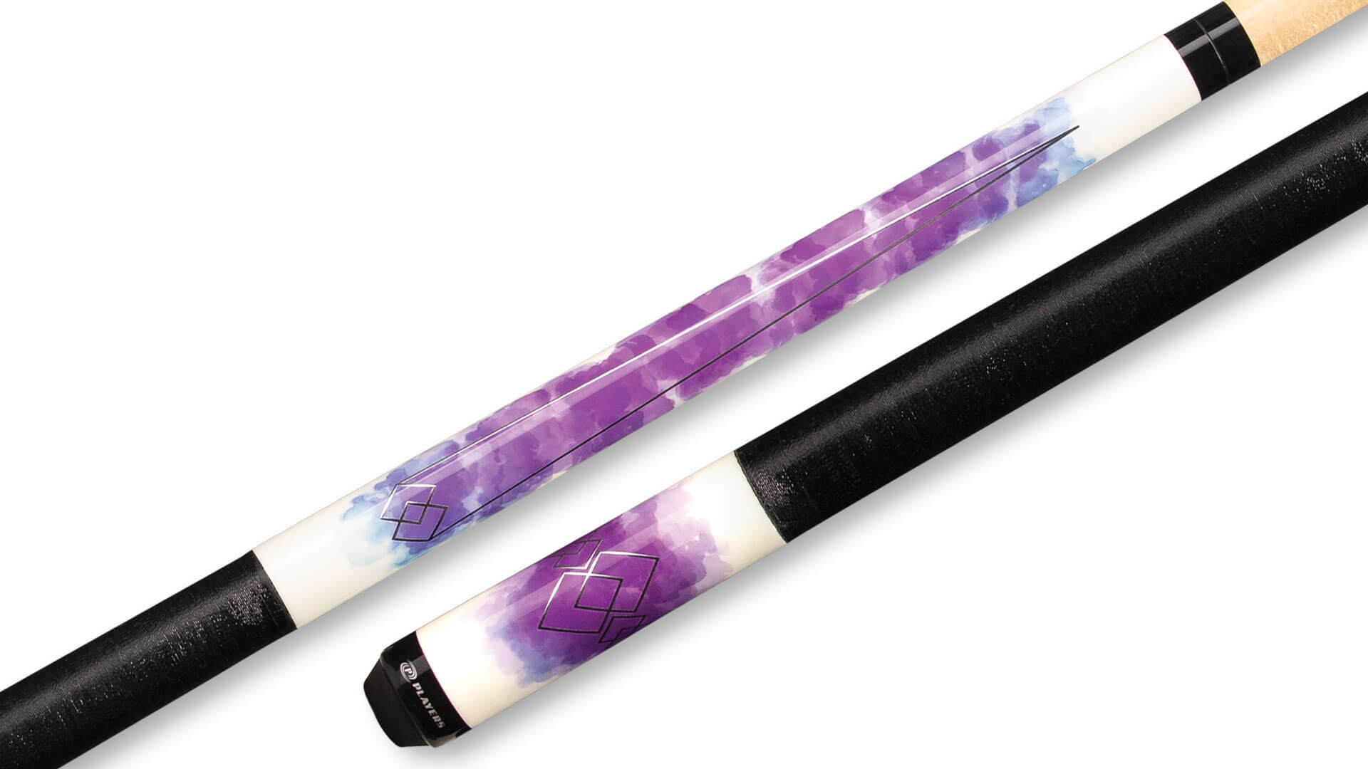 Players – Pool Cue Purple Watercolor Irish-Linen Wrap – C988