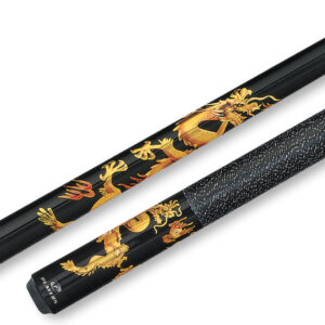 Players – Pool Cue Black Golden Dragon Irish-Linen Wrap – D-DRG