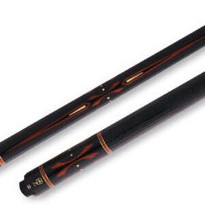 McDermott – Glossy Black Urethane Forearm Pool Cue Embossed-Leather – G710