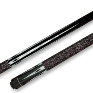 Pechauer – Glossy Black Maple Pool Cue White-Pearl and Ebony Diamond Inlays – JP19