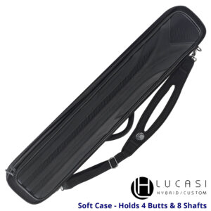 Lucasi Soft Cue Case – “LC748B” – Black – 4×8