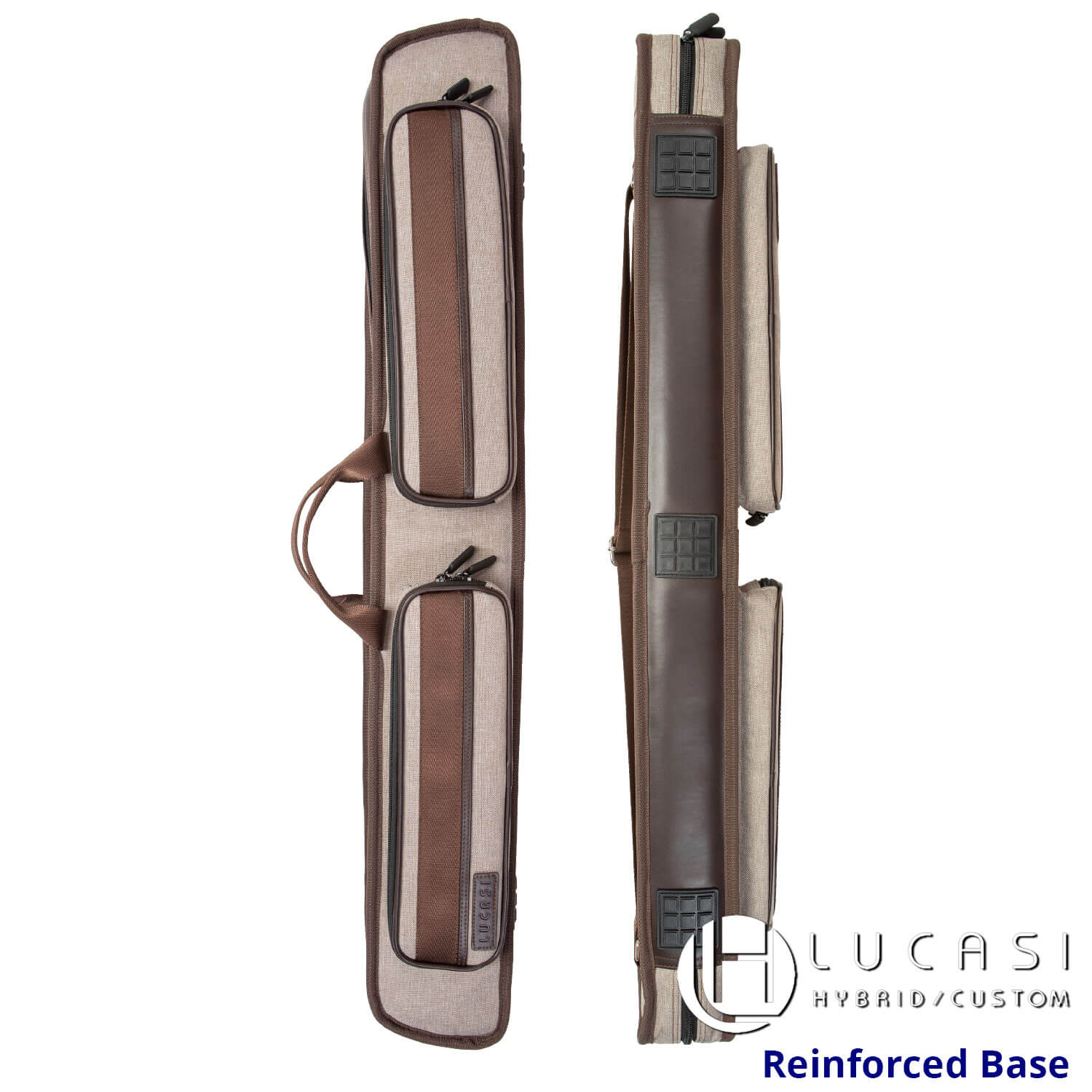 Lucasi Soft Cue Case – “LZDU24GY” – Tan Brown – 2×4 - Image 4
