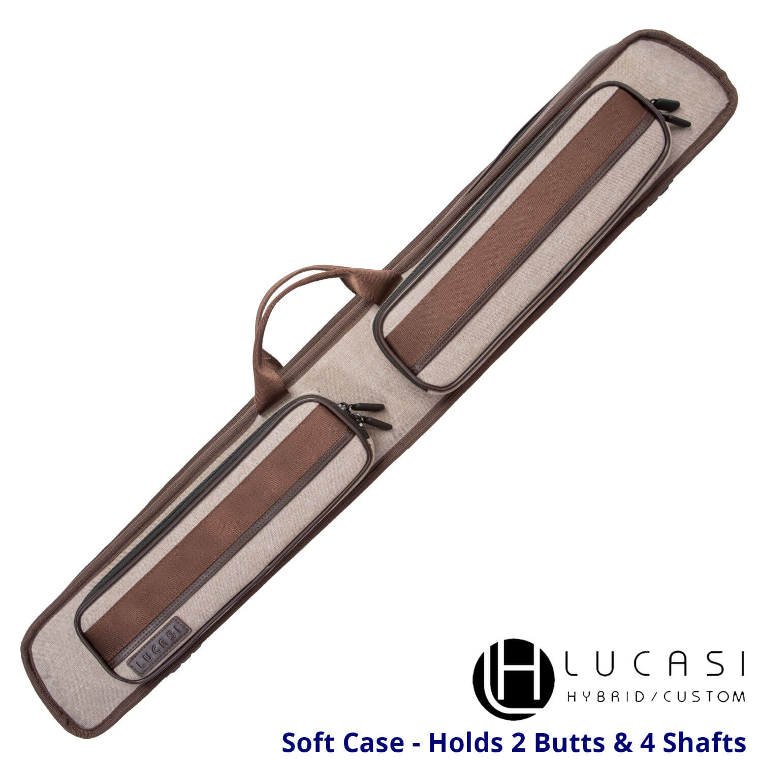 Lucasi Soft Cue Case – “LZDU24GY” – Tan Brown – 2×4