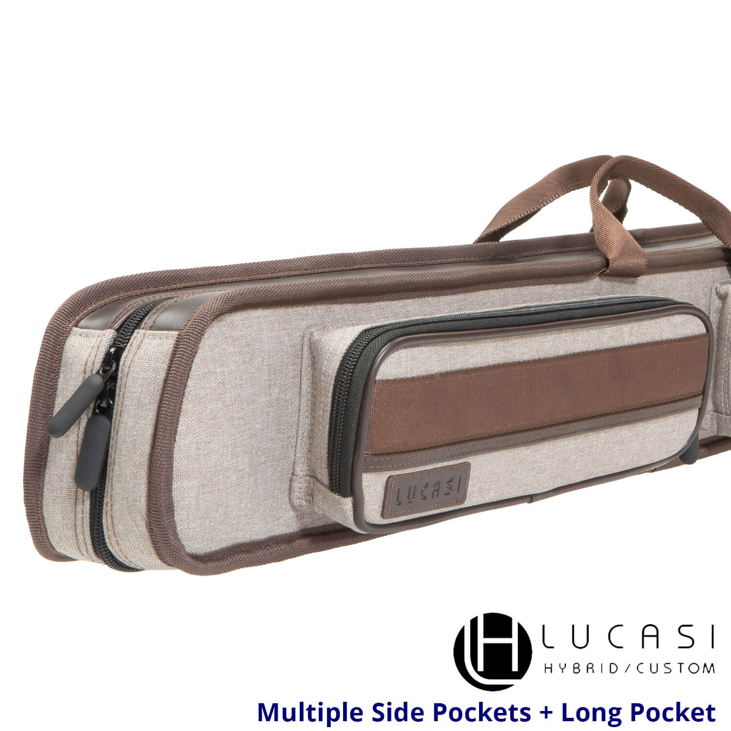 Lucasi Soft Cue Case – “LZDU24GY” – Tan Brown – 2×4 - Image 2