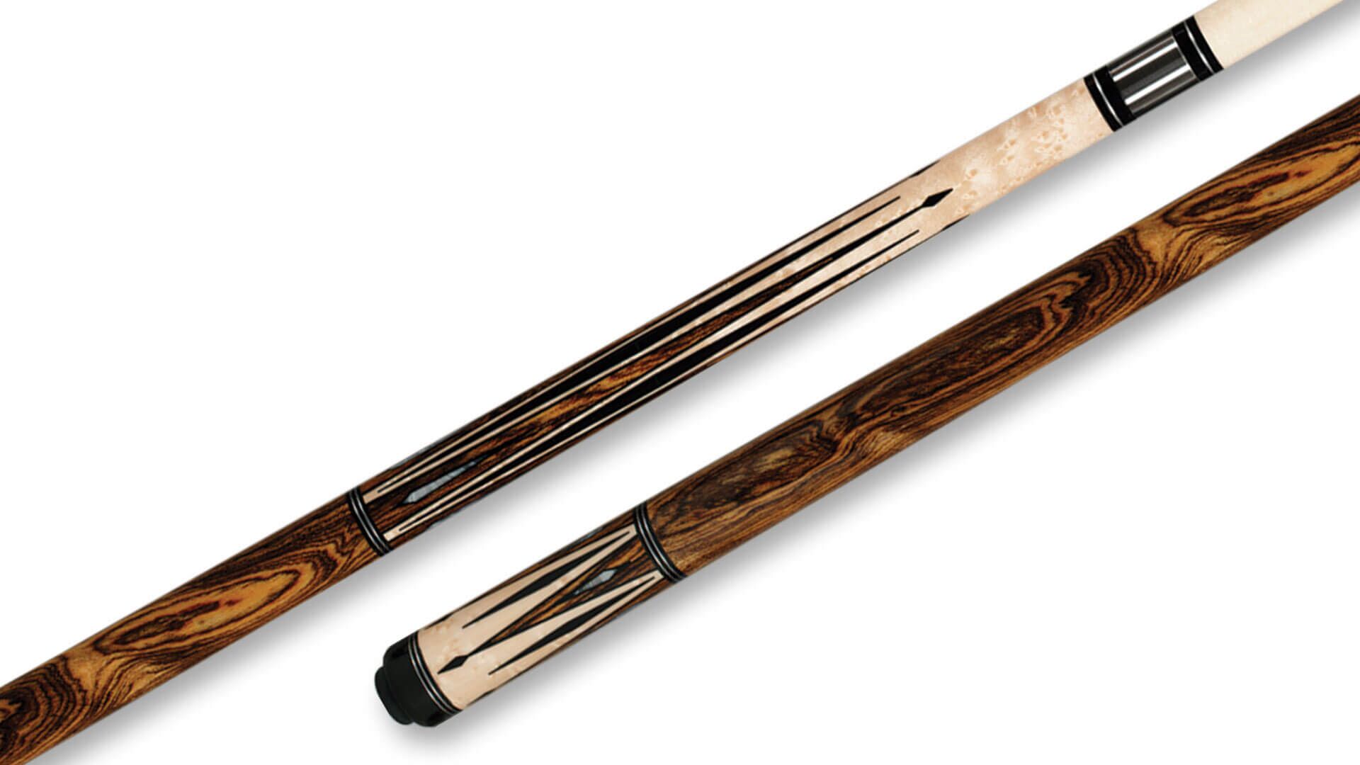 Pechauer – Birdseye Pool Cue Bocote Inlays – P14-K