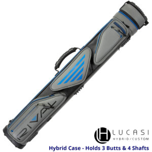 Lucasi Hybrid Cue Case – “Rival” – Grey Blue – 2×4
