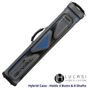 Lucasi Hybrid Cue Case – “Rival” – Grey Blue – 4×8