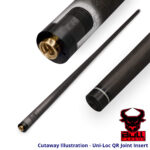 Pool-Cue-Bull-Carbon-Shaft-Uni-Loc-Cutaway