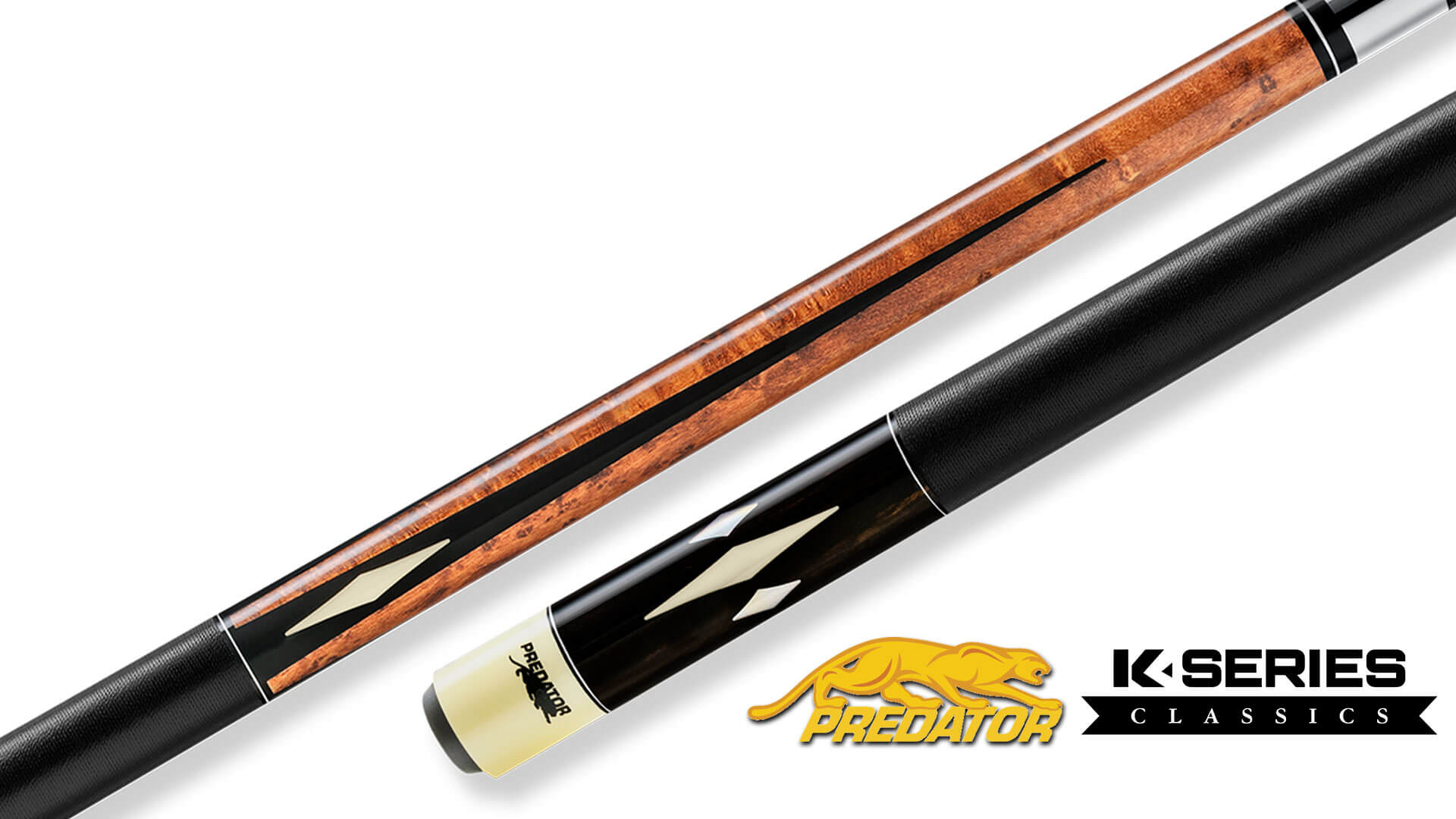 Predator – K Series Classics – 2-1 Pool Cue – Coffee Stained Birdseye Maple – Linen Wrap