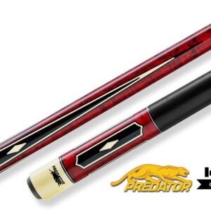 Predator – K Series Classics – 2-3 Pool Cue – Red Birdseye Maple Ebony Butt – Linen Wrap