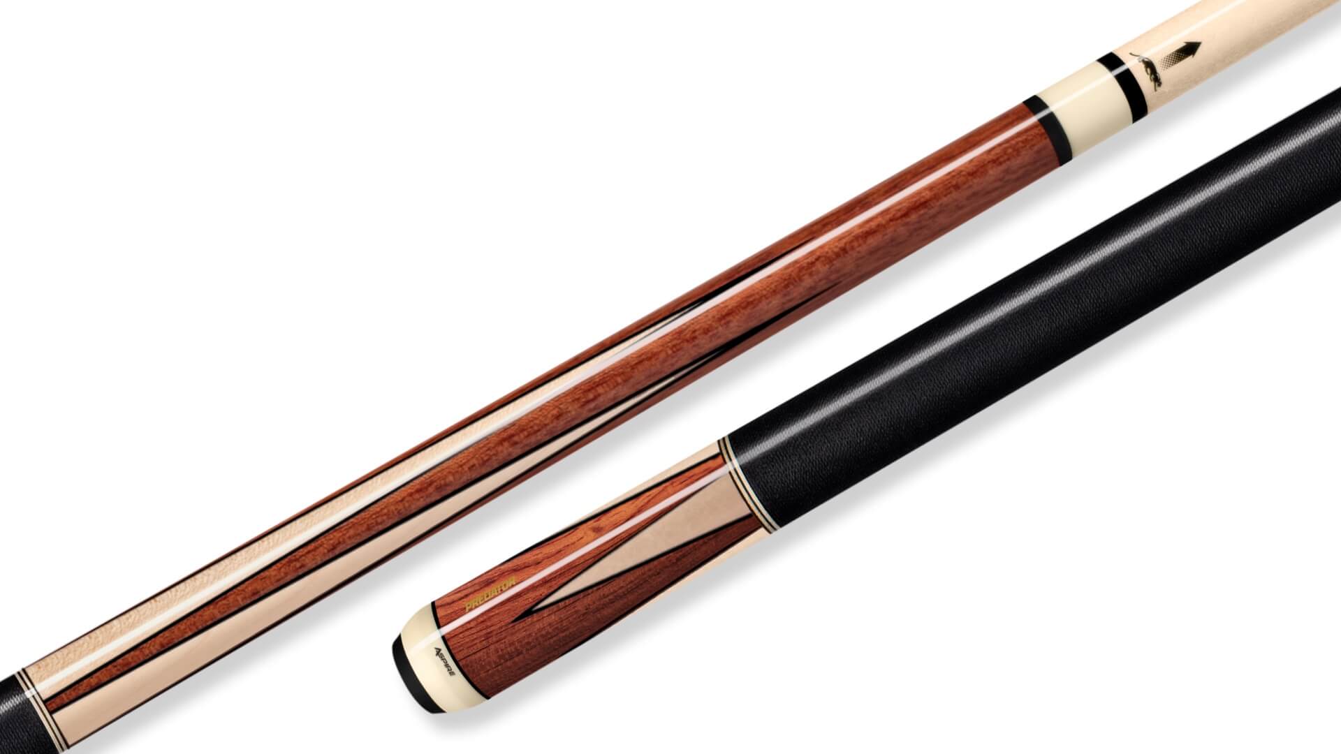 Predator – “Aspire” 1-7 Pool Cue Acid Wood – Linen Wrap
