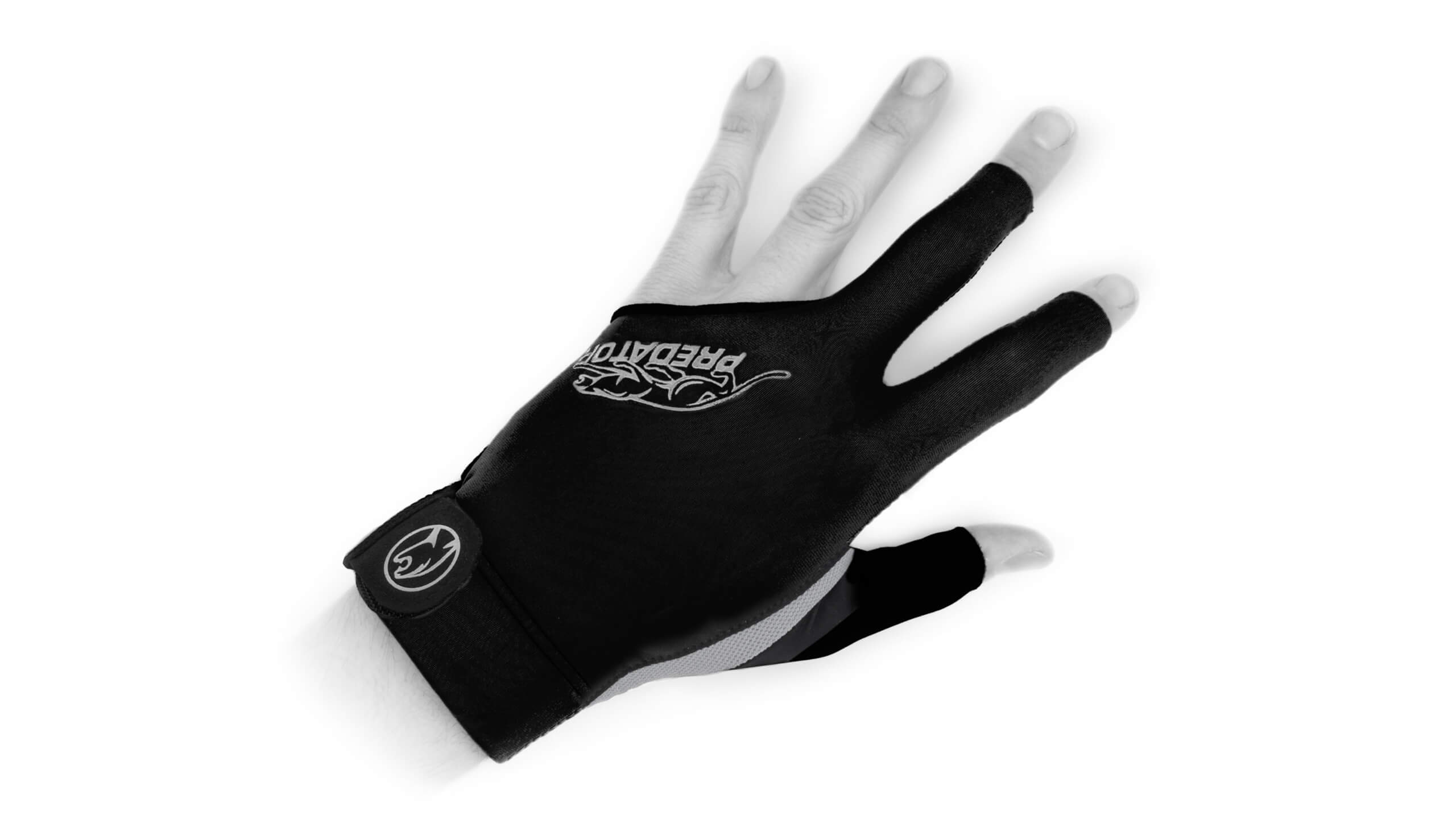 Predator – Billiards Glove – Black Grey – Left Hand - Image 2