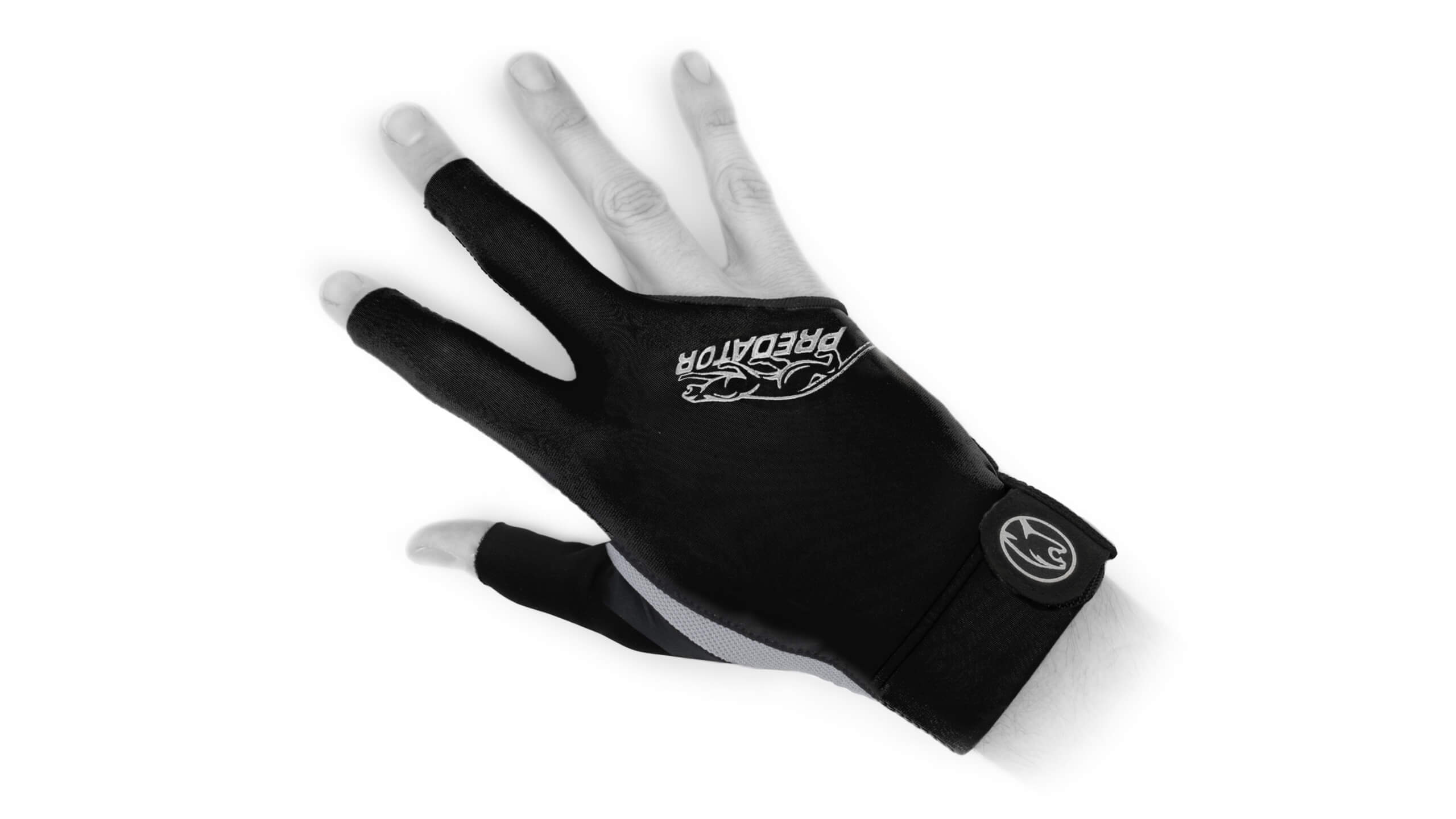 Predator – Billiards Glove – Black Grey – Right Hand - Image 2