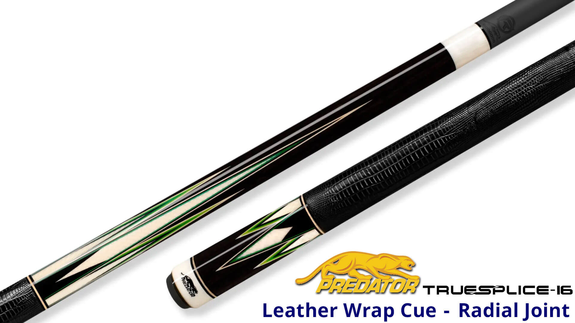 Predator – Limited Edition “True Splice 16” Ebony Pool Cue – Leather Wrap
