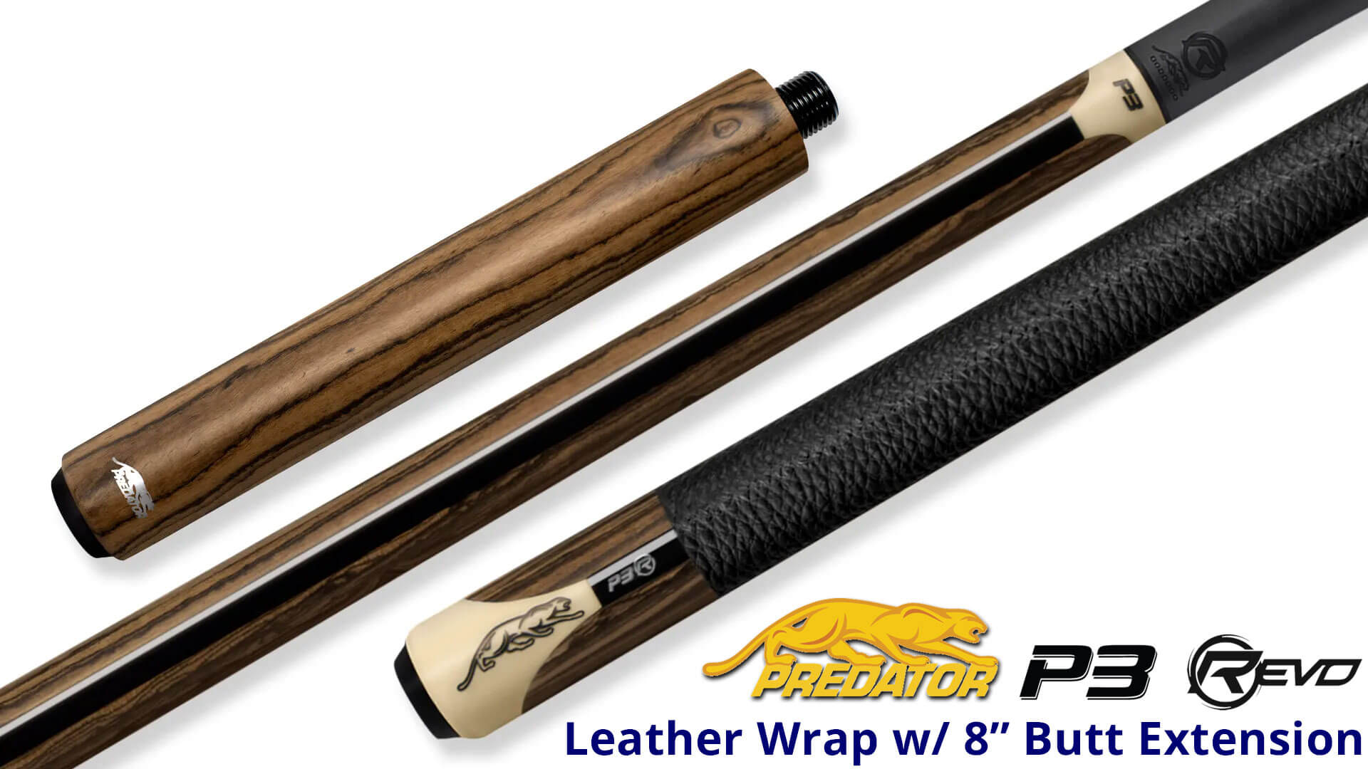 Predator – “P3″ REVO – Bocote – Leather Wrap – 8” QR Extension