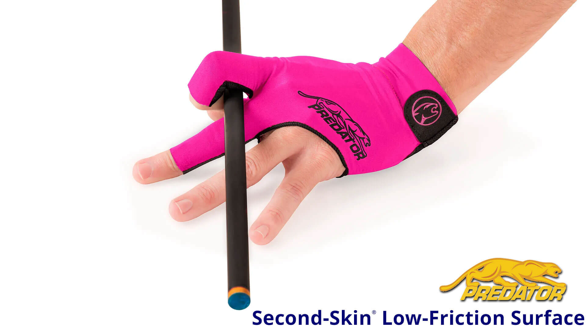 Predator – Billiards Glove – Black Pink – Left Hand - Image 2