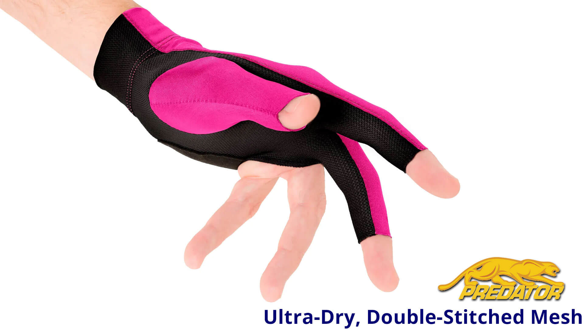 Predator – Billiards Glove – Black Pink – Left Hand - Image 3