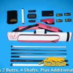 Predator-Roadline-White-Pink-Hard-2x4-Cue-Case-2-Butts-4-Shafts-Plus-Accessories
