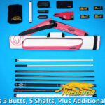 Predator-Roadline-White-Pink-Hard-3x5-Cue-Case-3-Butts-5-Shafts-Plus-Accessories