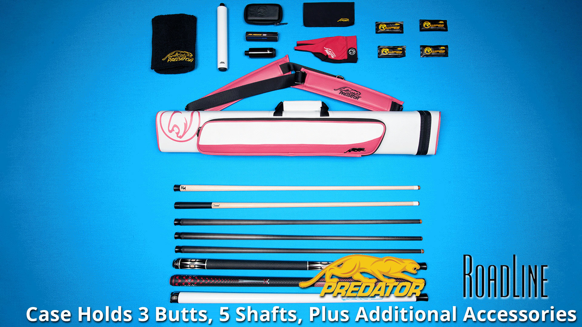 Predator Cue Case – “Roadline” – White Pink – 3×5 Hard Case - Image 5