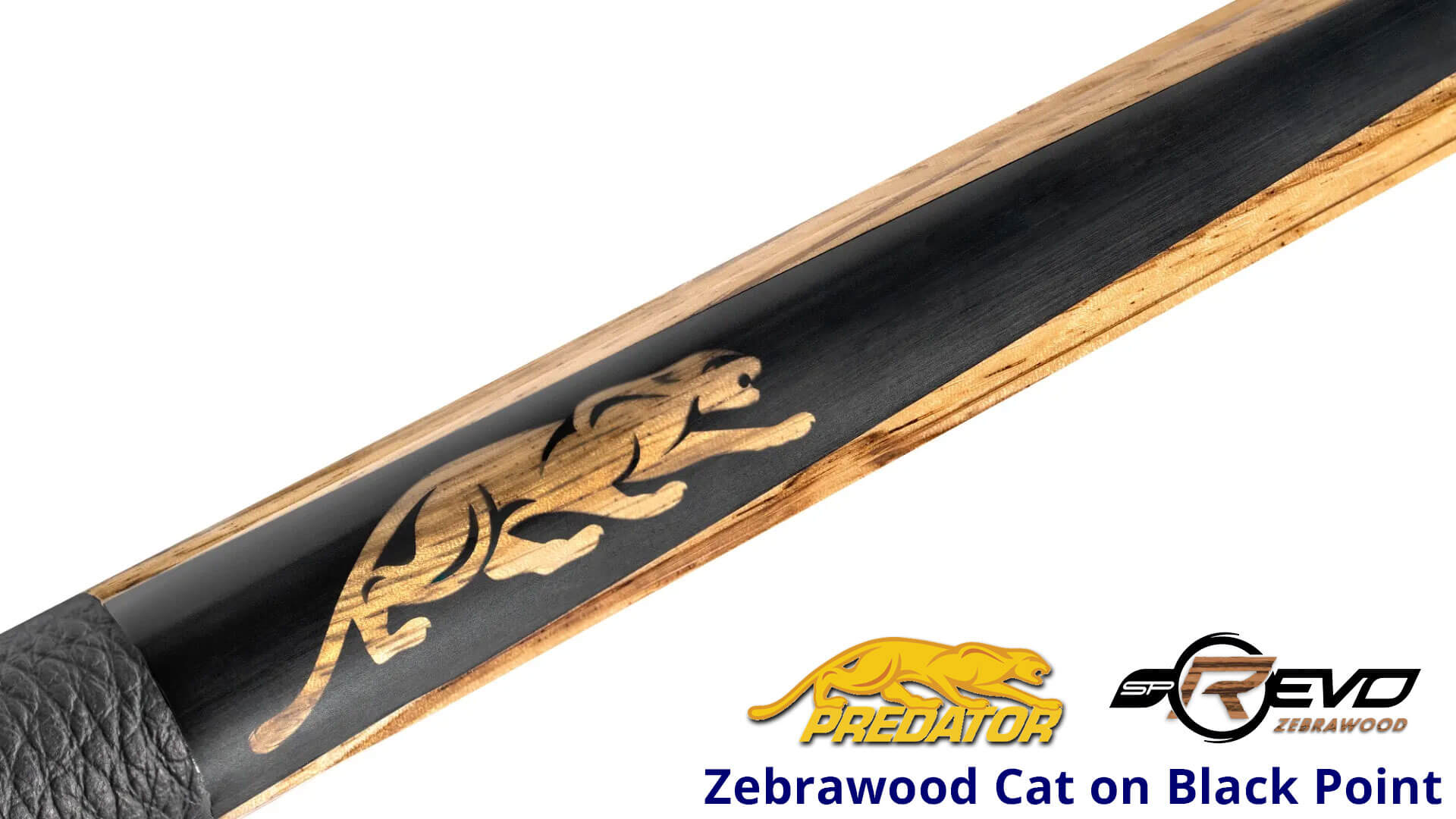 Predator -“ SP2 REVO -“ -Zebra 2- Zebrawood Pool Cue -“ Luxe Leather Wrap - Image 3