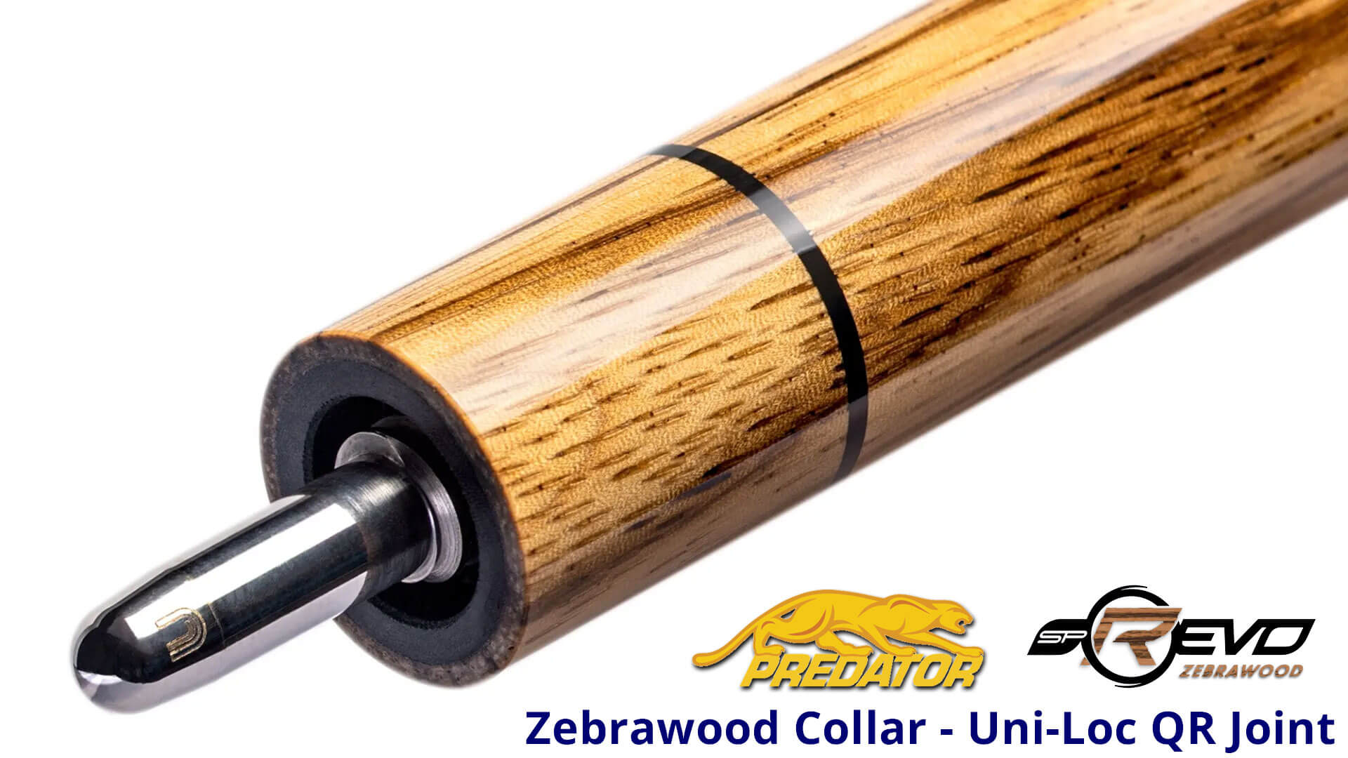 Predator -“ SP2 REVO -“ -Zebra 2- Zebrawood Pool Cue -“ Luxe Leather Wrap - Image 4