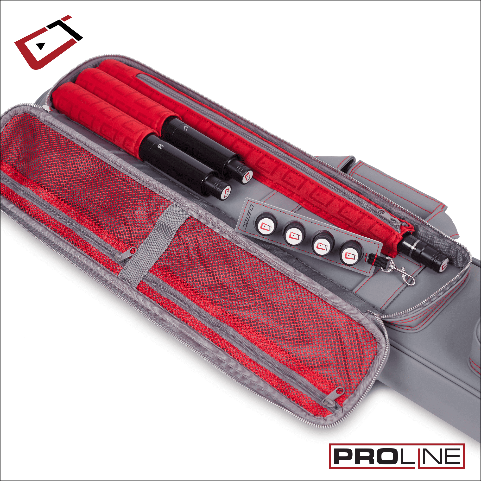 Cuetec Proline Cue Case – Gray – Soft Cue Case – 4×8 - Image 8