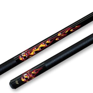 Rage – Black Flame Graphic Pool Cue Wrapless – RG70