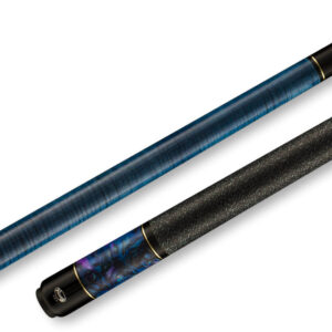 Viking – Blue Pool Cue Curly Maple Irish-Linen Wrap – B3263