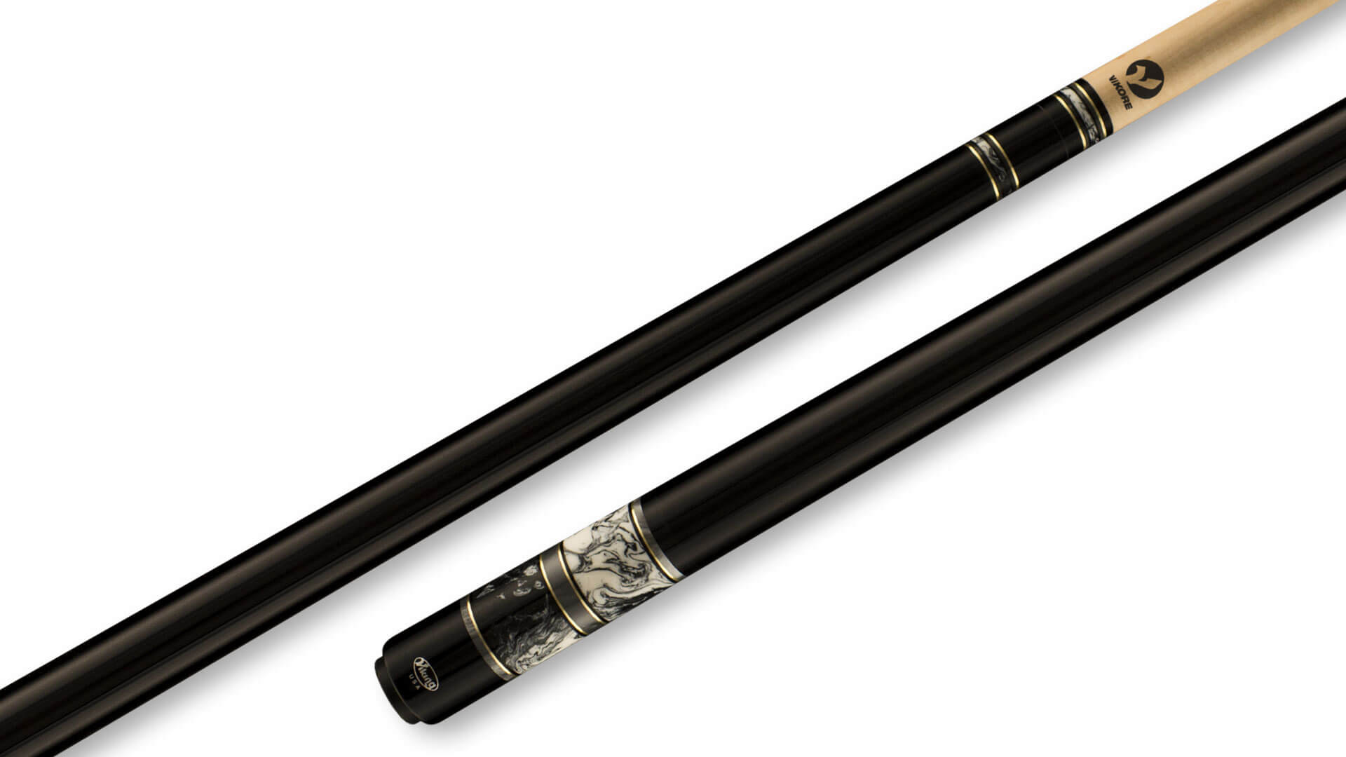 Viking – Pool Cue Northwoods Maple Black Wrapless – B3301