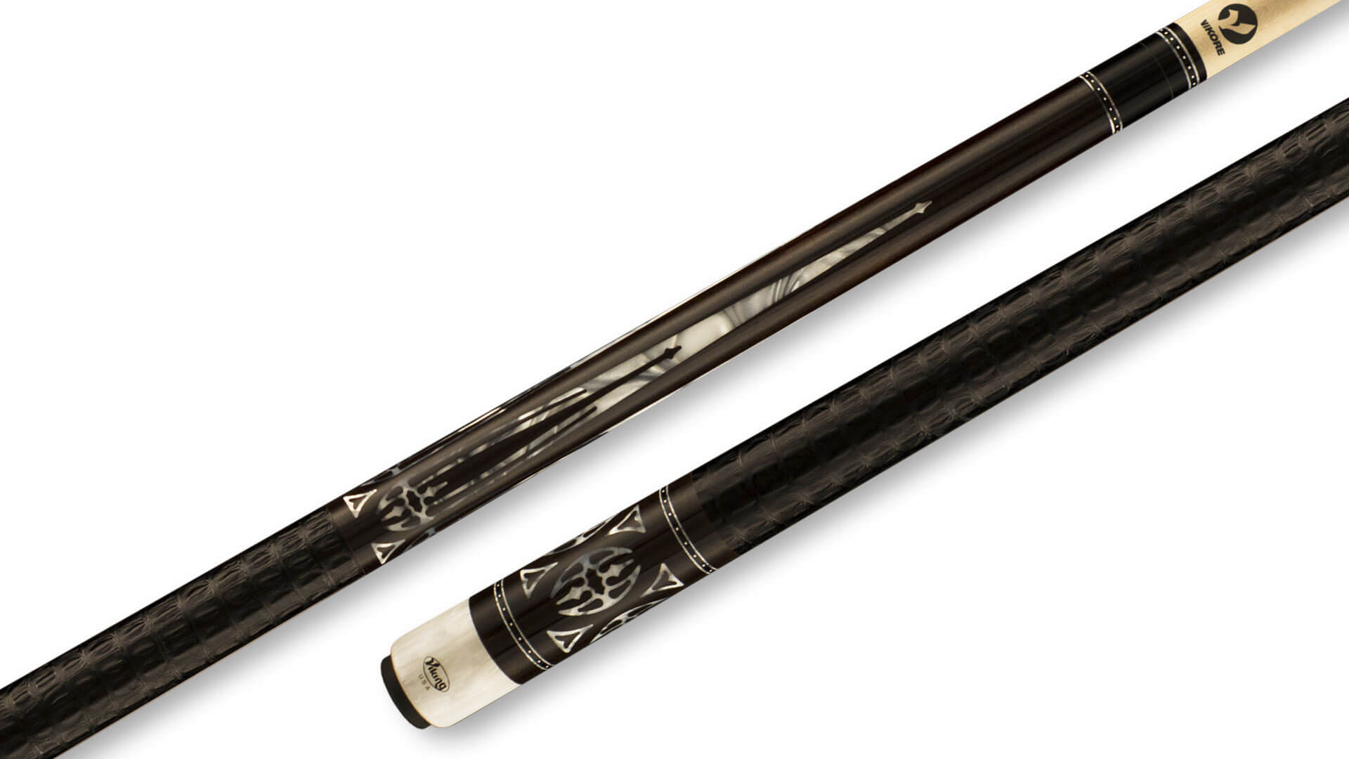 Viking – Natural Pool Cue Ebony Zebrawood – B6111