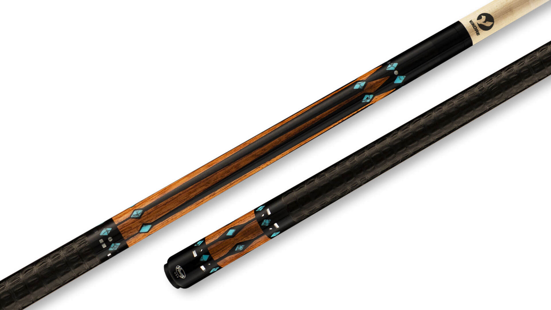 Viking – Pool Cue West-African Ebony Alligator-Embossed Leather Wrap – B6601