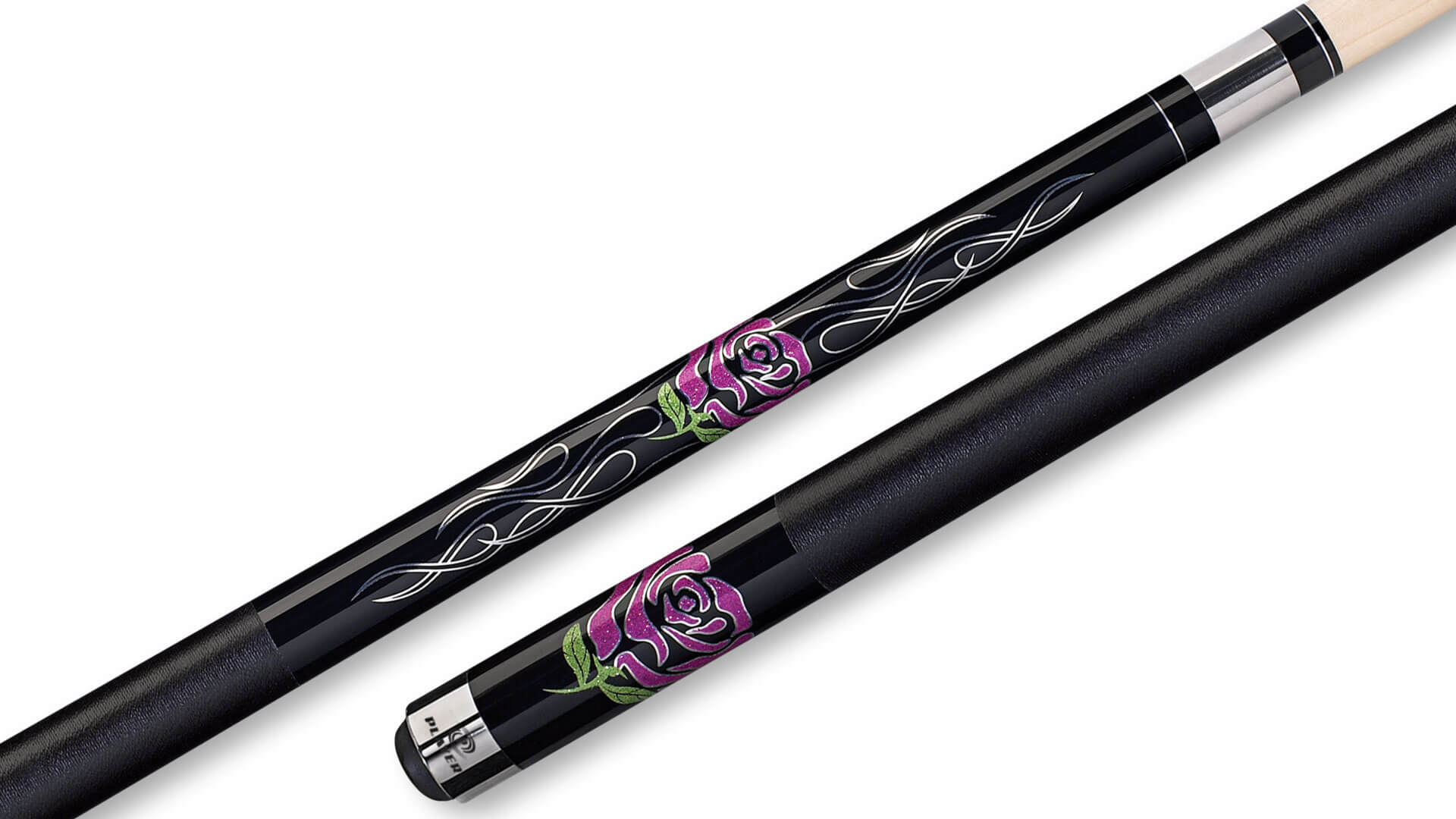 Players – Pool Cue Glitter Rose Graphics Linen Wrap – F-2770