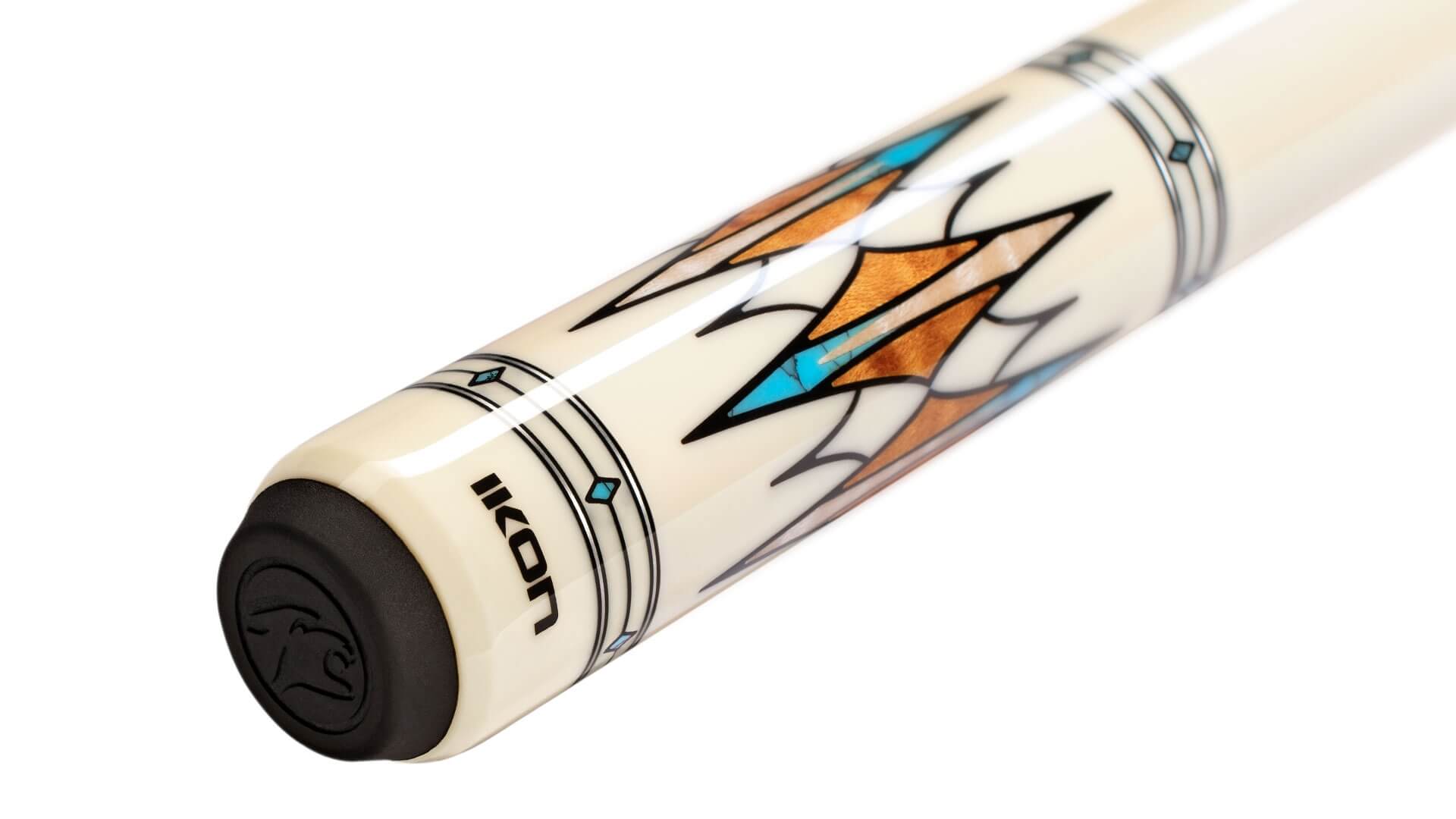 Predator – “Ikon4 2” Pool Cue – Curly Maple Turquoise Points – Wrapless - Image 2