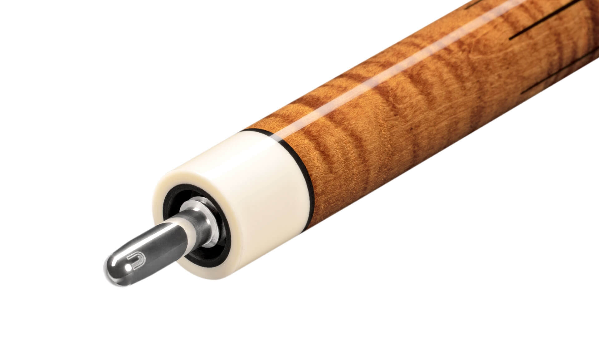 Predator – “Ikon4 2” Pool Cue – Curly Maple Turquoise Points – Wrapless - Image 4